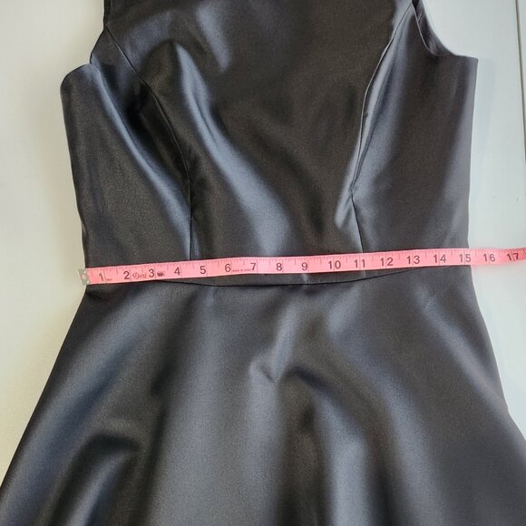 Alfred Sung Black High Low A-Line Formal Dress Size 10 - Picture 6 of 10